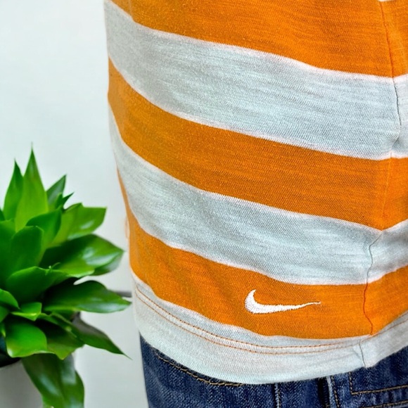 Nike The Athletic Dept. Orange & Gray Striped Tee - Picture 4 of 15